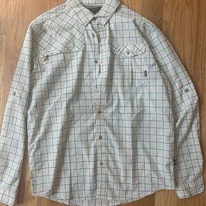 Howler Brothers Cream and Blue Casual Button Down Shirt
